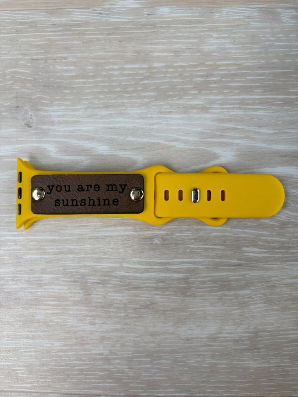 You Are My Sunshine Silicone Band For Apple Watch 38mm 40mm 41mm 42mm Yellow